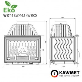 Камінна топка KAWMET W17 (16.1 kW) EСO