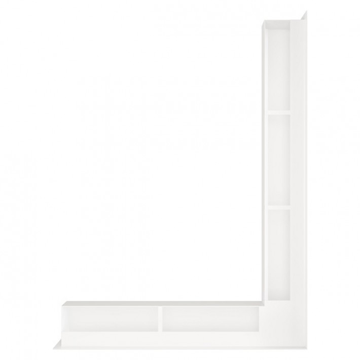 Вентиляційна решітка для каміна кутова права SAVEN Loft Angle 90х800х600 біла