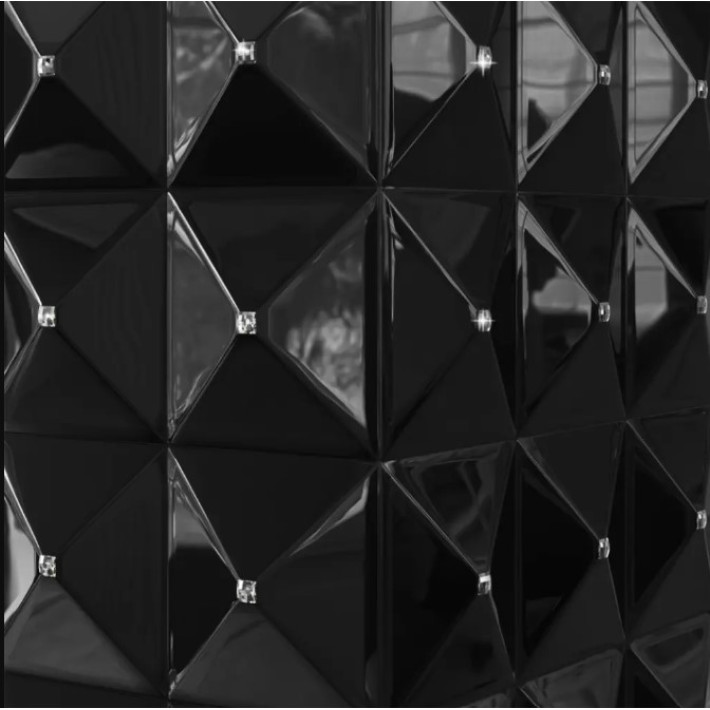 Біокамін Kratki EGZUL чорний з кристалами Swarovski глянцевий з сертифікатом TUV