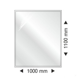 Прямокутна скляна основа 1000x1100mm