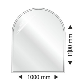 Півкругла скляна основа 1000x1100mm