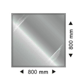 Квадратна скляна основа з фаскою тоноване скло 800x800 mm