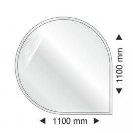 Скляна основа капелька з фаскою 1100x1100mm