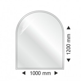 Півкругла скляна основа 1000x1200mm